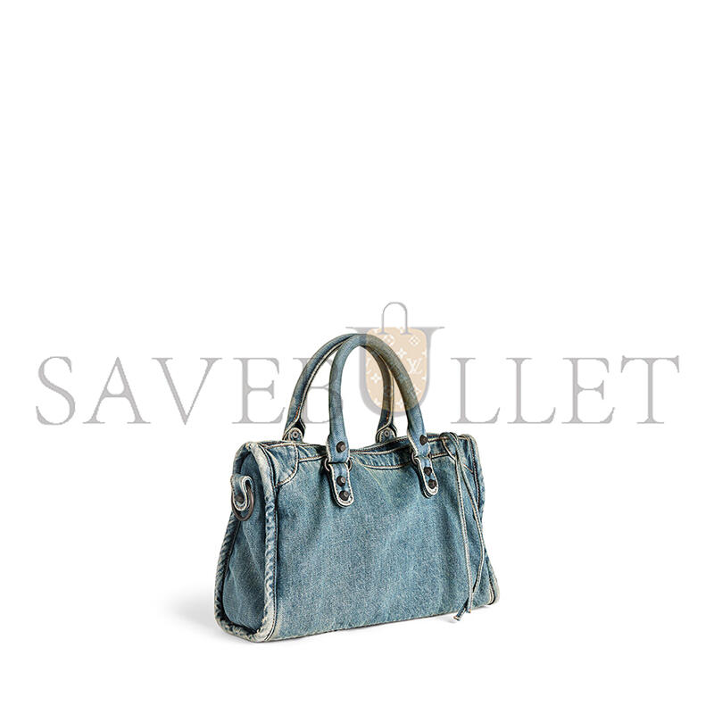 BALENCIAGA WOMEN'S LE CITY BAG SMALL IN BLUE 8114422AB1S4727 (30*19*9.6cm)